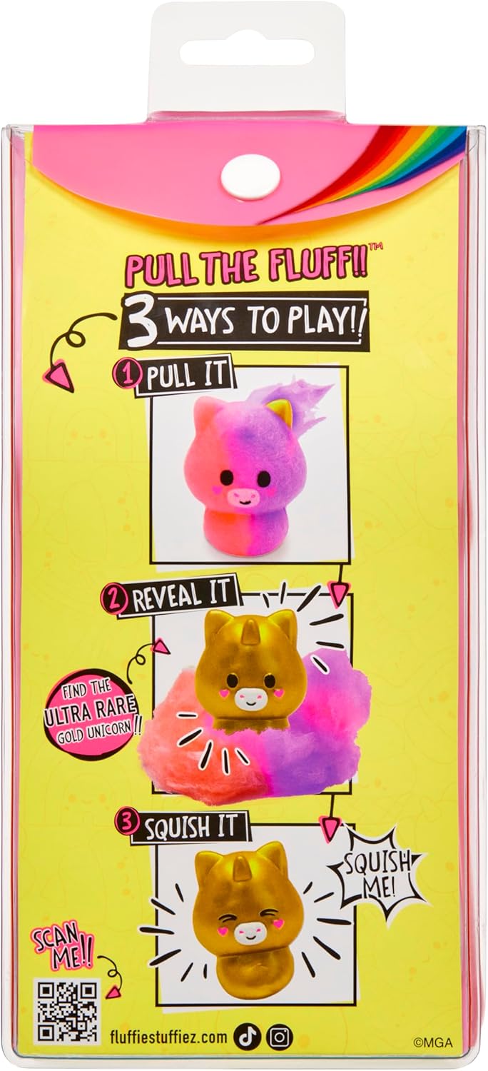Fluffie Stuffiez Rainbow & Unicorn Minis Collectible Feature Plush, Surprise Reveal Unboxing Soft and Squishy Tactile Play Fidget DIY