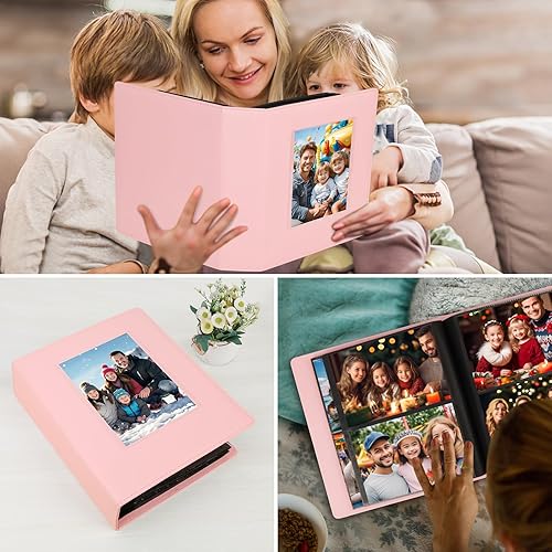 Miniatura 8 de Aevdor Álbum de fotos de 5 x 7 pulgadas, 72 bolsillos, 2 paquetes, cubierta de lino, álbum de fotos de 5 x 7 pulgadas con capacidad para 72 fotos