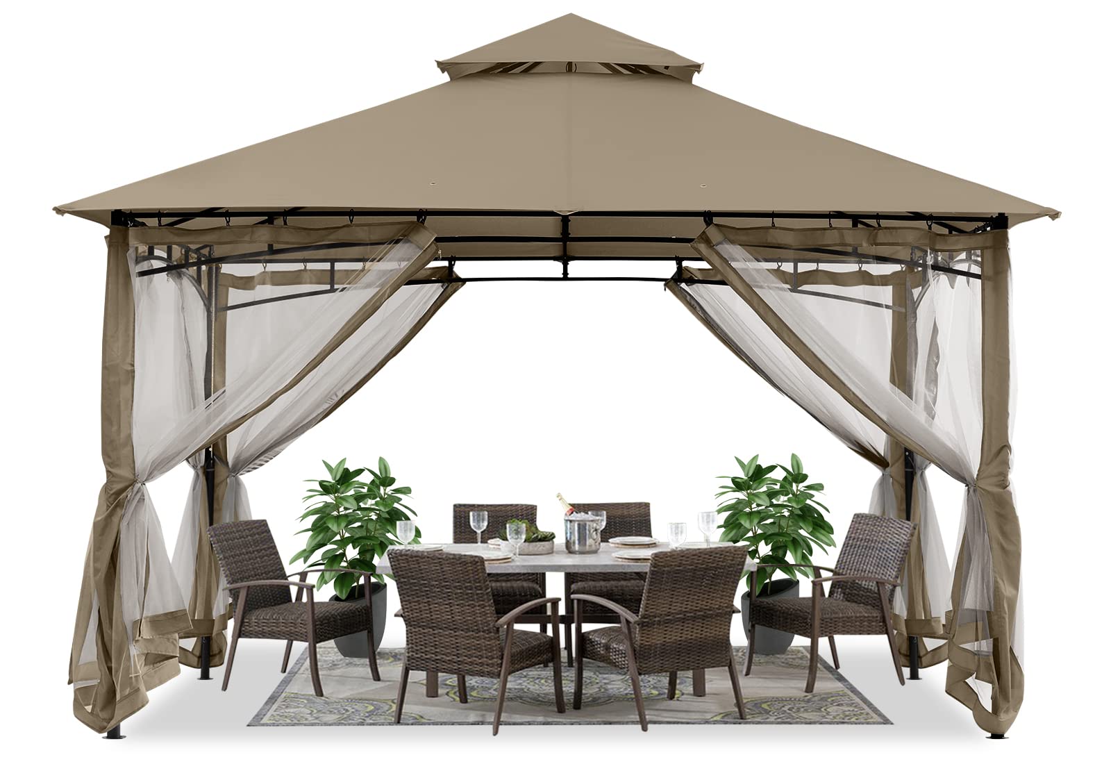 Amazon.com : ABCCANOPY Gazebos for Patios 10x12 - Outdoor Steel