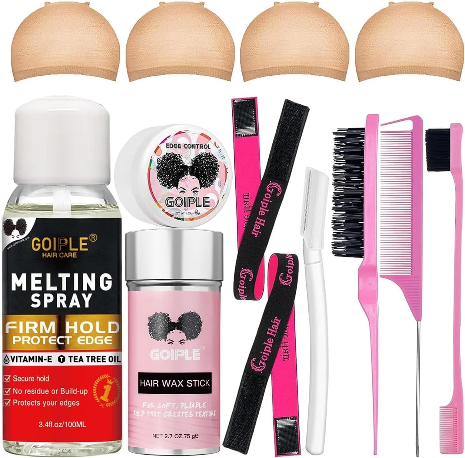 Lace Bond Adhesive Spray Wig Melting Spray for Closure Front Extensions, Protect Edge Kit
