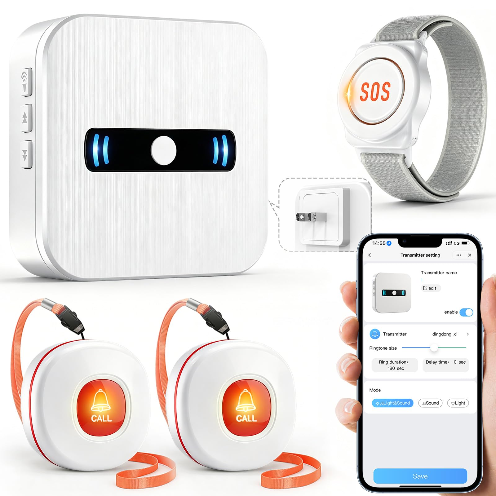 Emergency Button for Seniors with App Alert