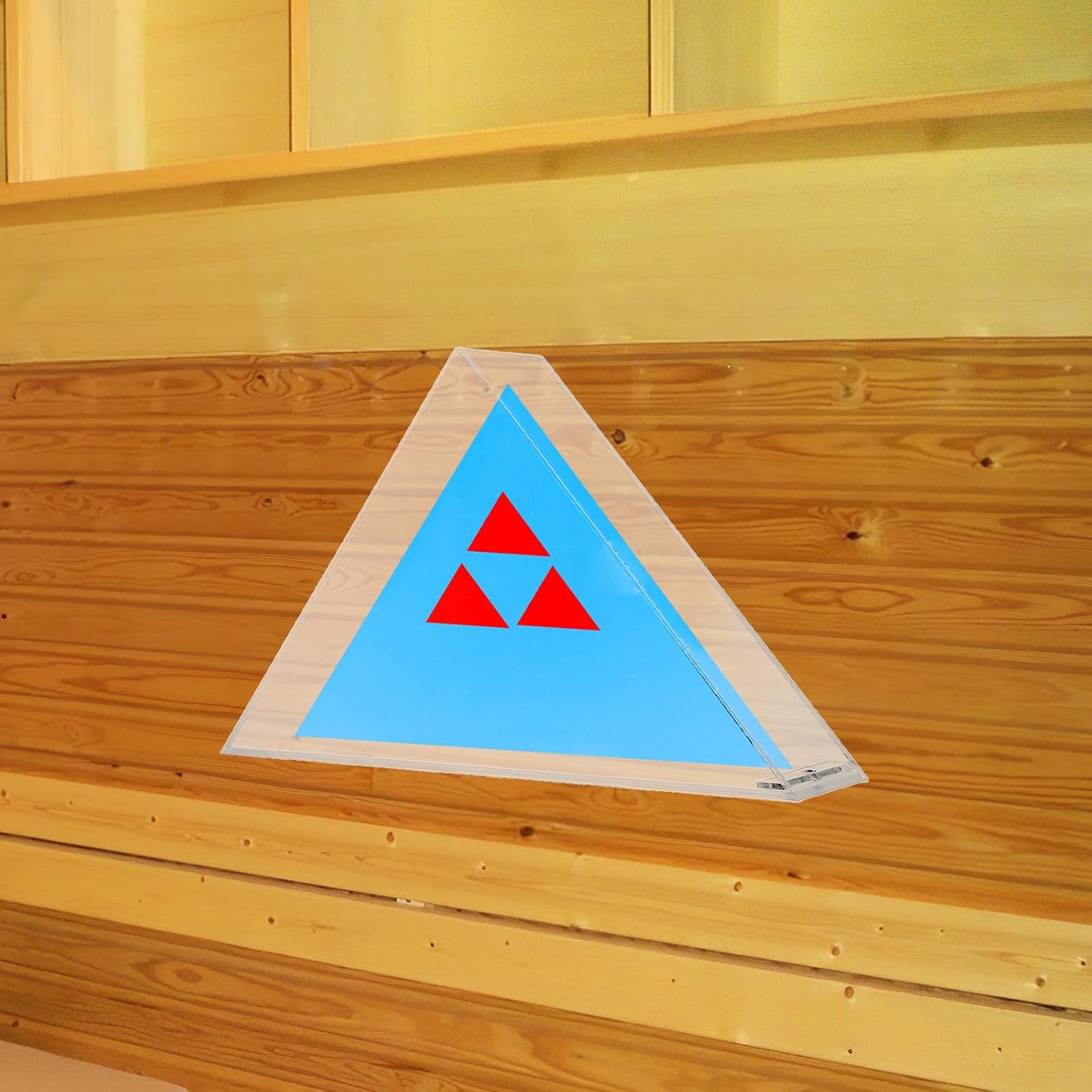 Cabilock Flag Display Case for American Veteran Flag, Clear Acrylic Memorial Flag Box, Triangle Flag Holder Display for Table or Wall Mounted