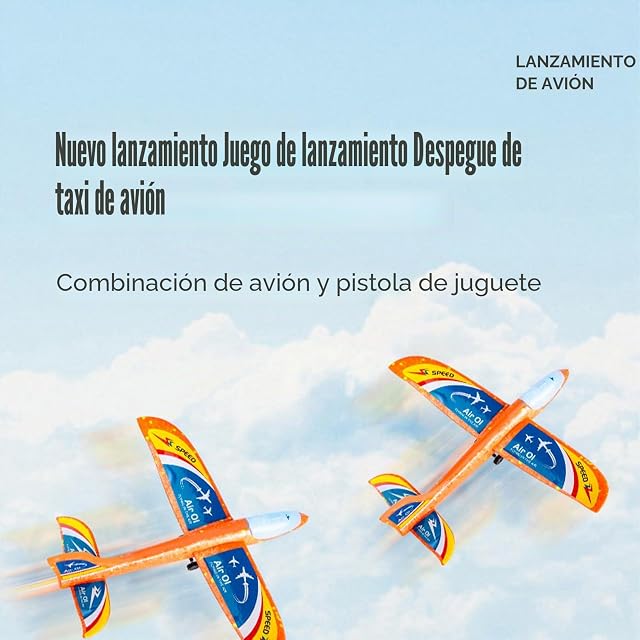 Foto 6 de 7 de TEGOVE Avion Juguete, Avión de Poliestireno para Niños 3-10 Años con Pistola Lanzadora y Planeador