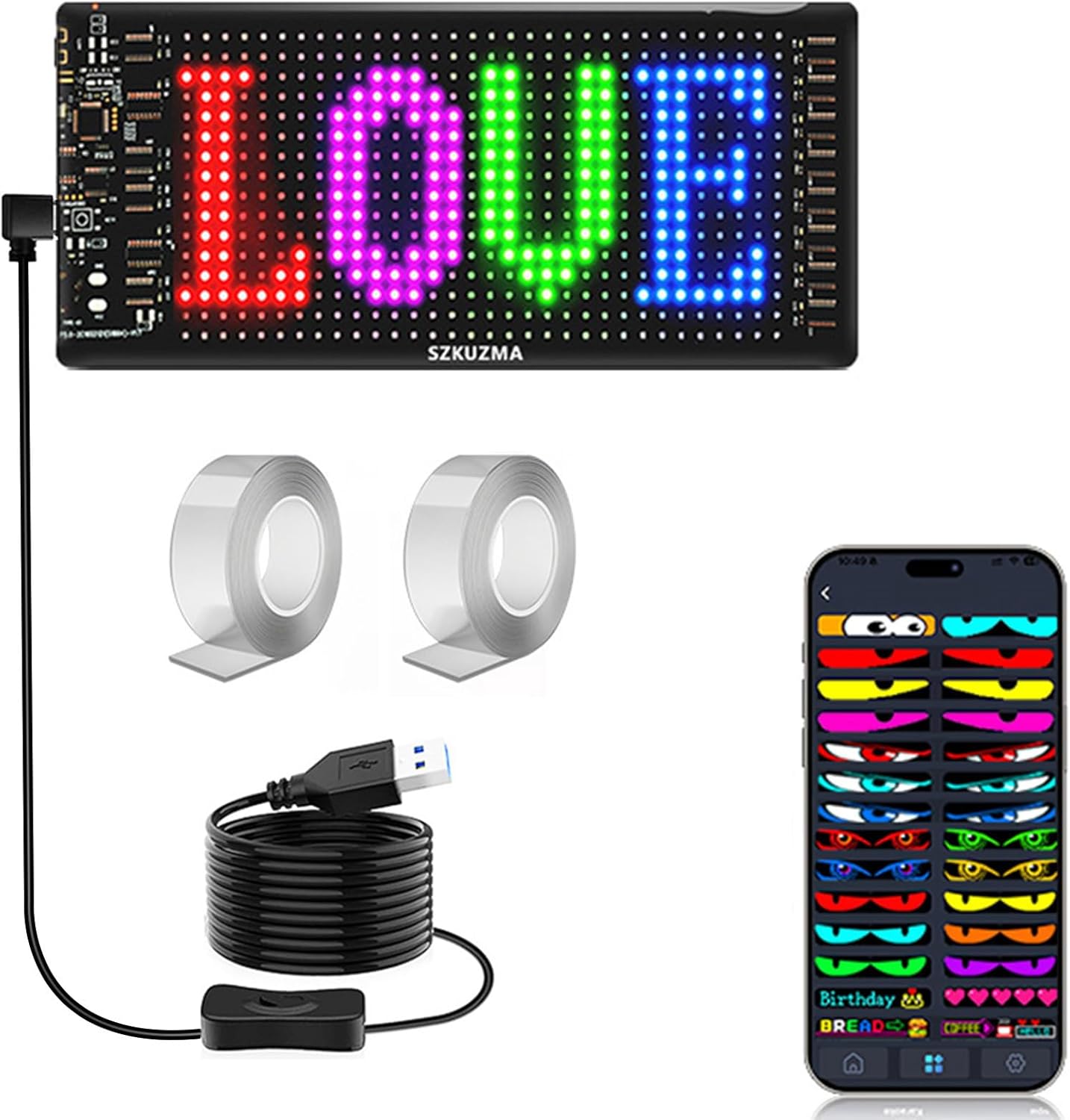 Programmable LED Sign Flexible Matrix Panel (23" x 5" - Large/Storefront)