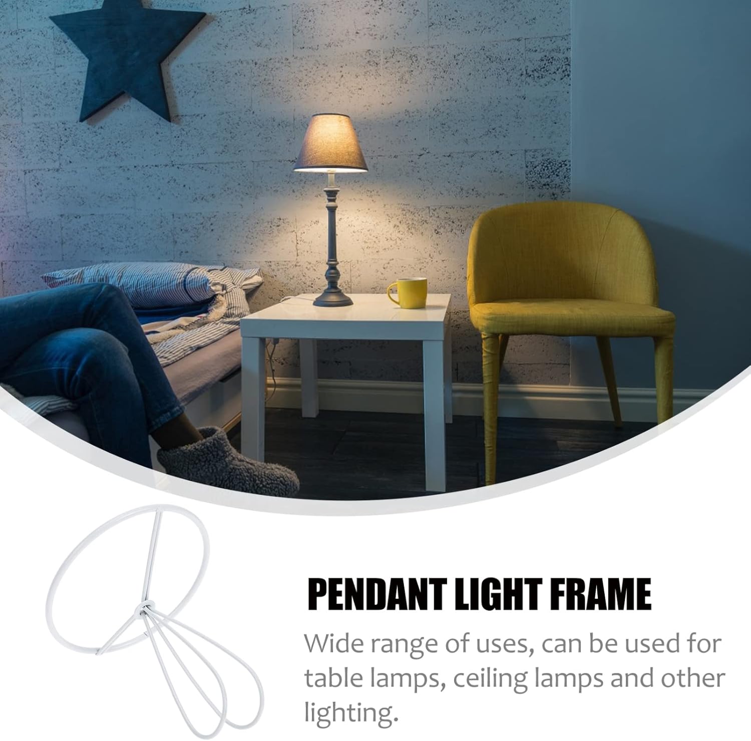 OSALADI 4pcs Cone Shape Lampshade Frame Wire Lamp Cover with Metal Ring Support for Diy Projects for Ceiling Lamps and Chandeliers