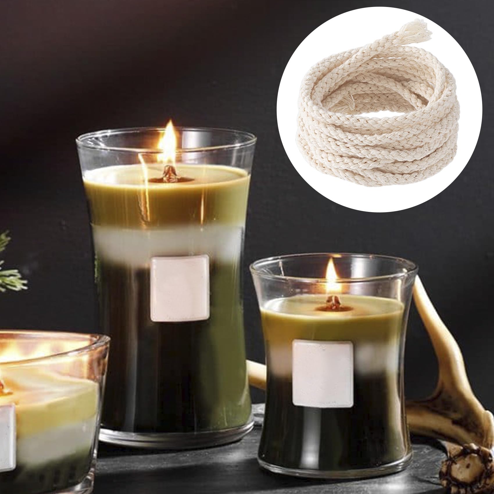 Amazon.co.jp: CustomyLife 65.6フィート オイルランプ芯 1/8インチ 丸