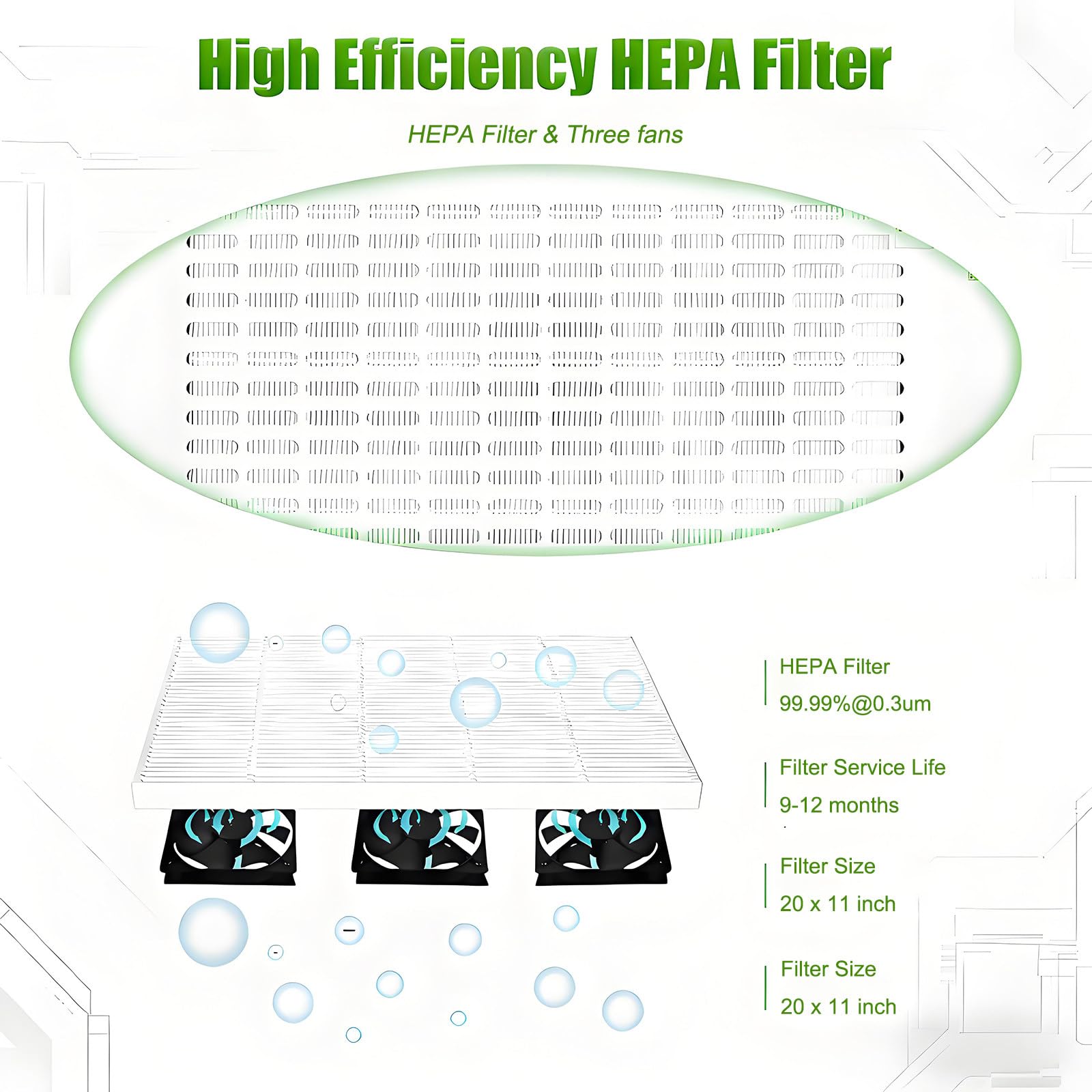 Laminar Flow Hood Fan Filter Unit Reinraum FFU mit HEPA-Filter, Reinheitsklasse 100, geeignet für Telefonreparatur im Labor und staubfreies Arbeiten 220V