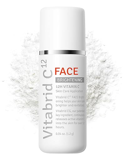 Polvo iluminador facial con vitamina C para el rostro con niacinamida Vit C cristalizado activo de 12 horas para el cuidado de la piel, tono de