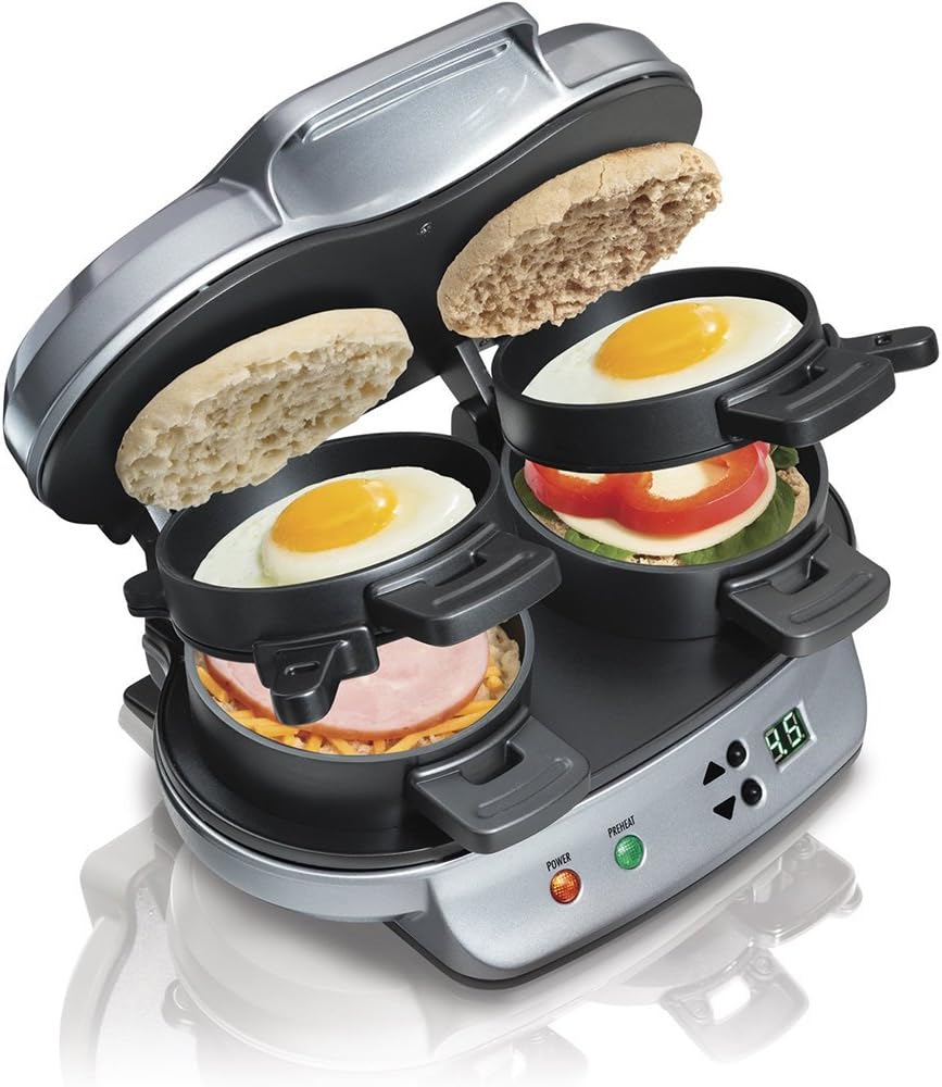 Hamilton Beach Dual Breakfast Sandwich Maker SKU R2621 (Renewed)