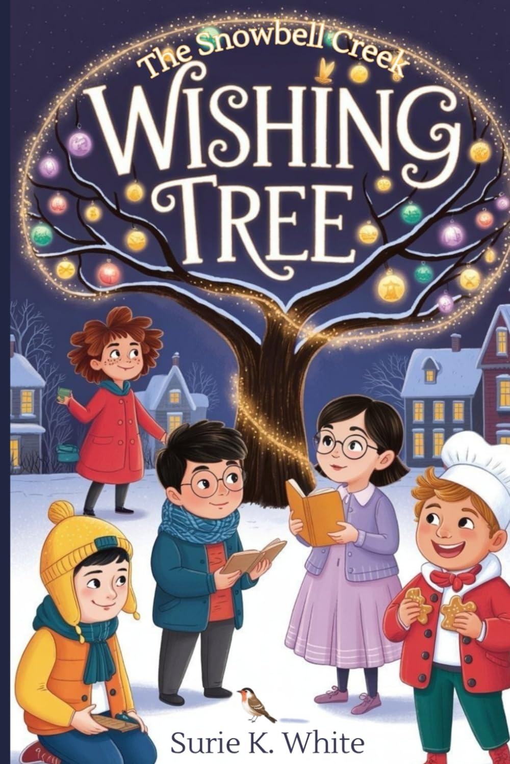 The Snowbell Creek Wishing Tree: A Cozy Christmas Holiday Chapter Book for Kids (Black & White Edition) (The Snowbell Creek Club)