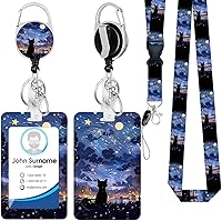 Vista 19 de Soporte para tarjeta de identificación con cordón, soporte positivo para tarjetas de identificación con carrete, retráctil, desmontable, tarjeta