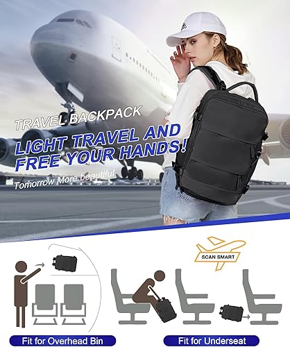 Miniatura 2 de Mochila para mujeres y hombres, bolsa de viaje, resistente al agua, mochila para senderismo, mochila para computadora portátil universitaria,