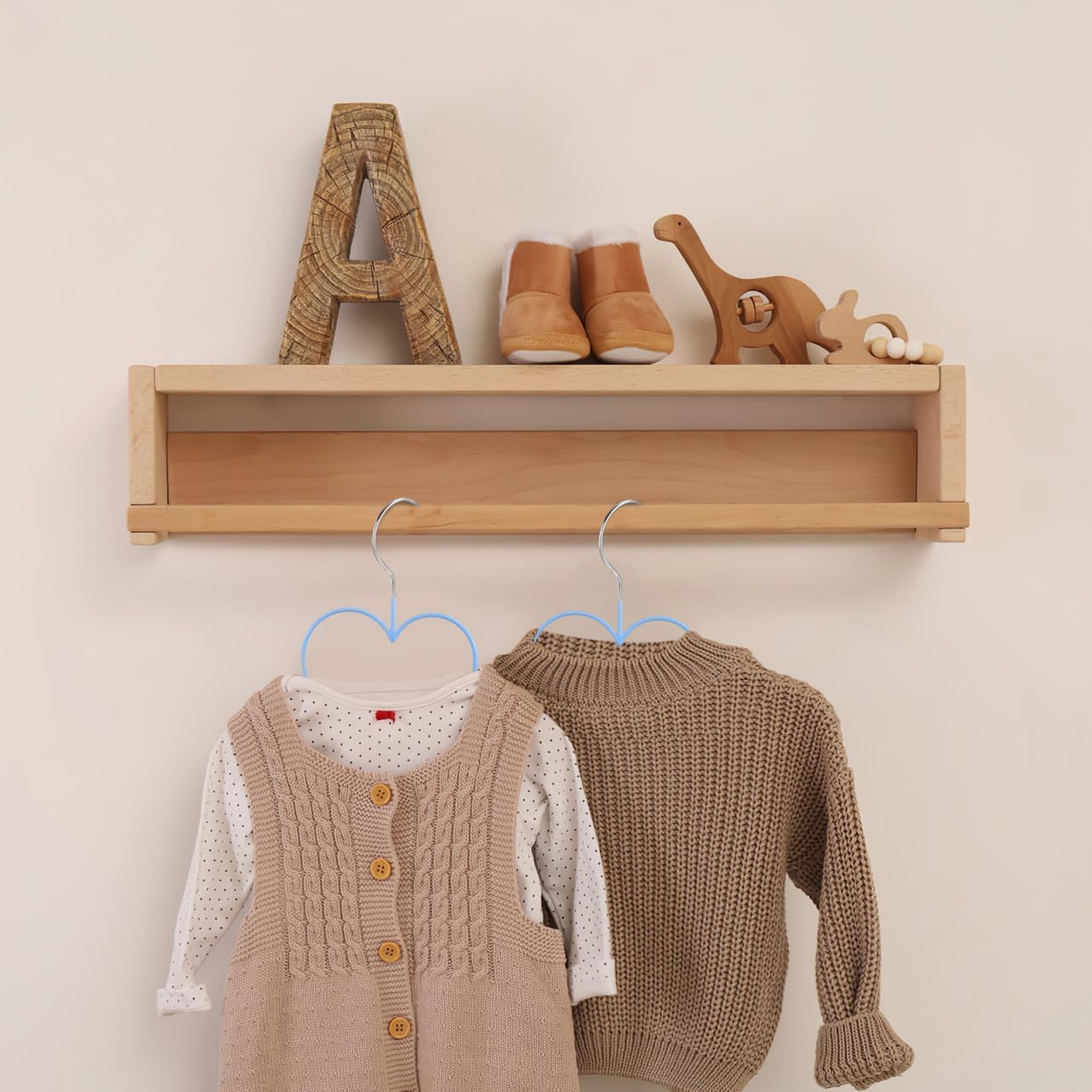 5 Piece Cloud Shaped Baby Clothes Hangers for Dresses 30x19cm