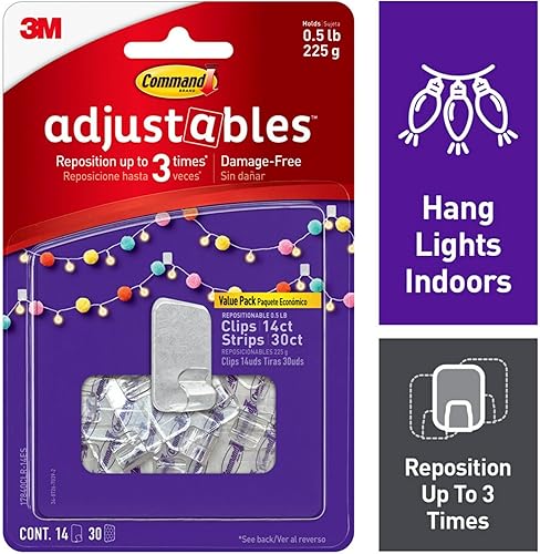 Miniatura 3 de 9.8 ft 17840clr-14es Command - Ganchos ajustables, pequeño