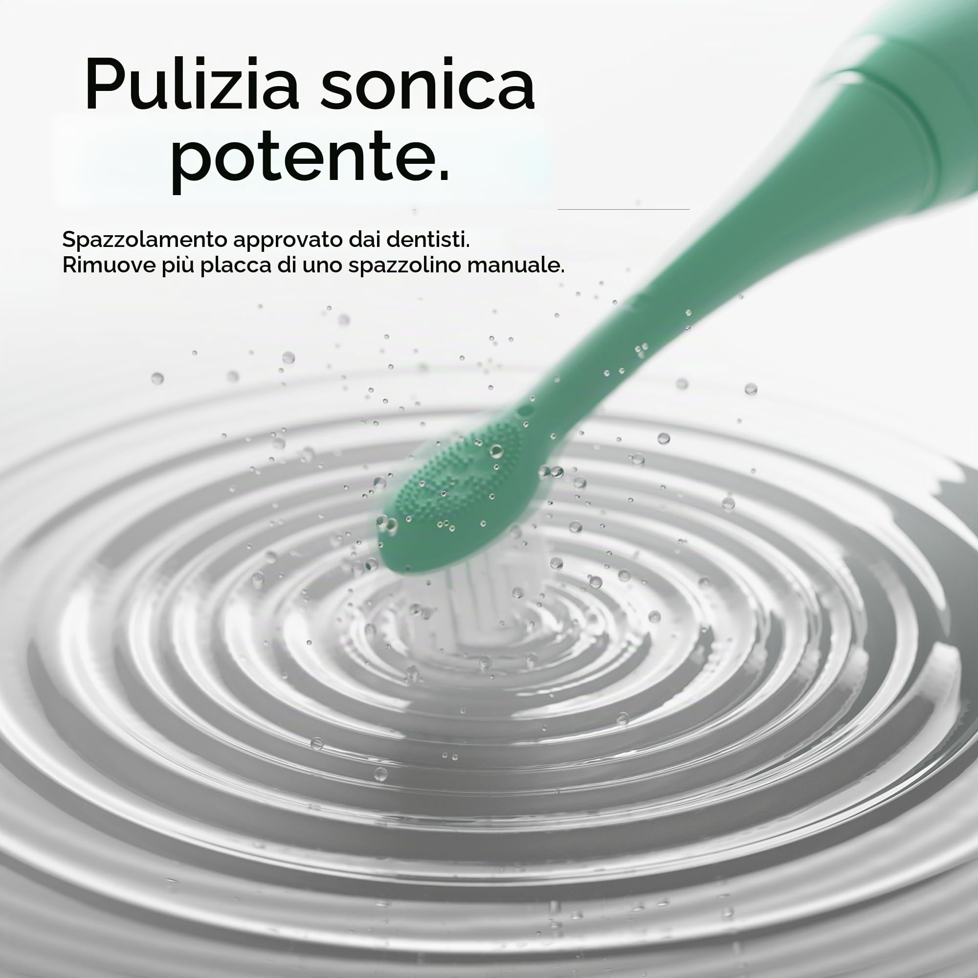 ORDO Sonic+ Spazzolino Elettrico per Adulti, 4 Modalità, Verde Menta | Spazzolino elettrico sonico ricaricabile, 4+ settimane di autonomia, caricatore USB, sbiancamento denti, rimozione placca