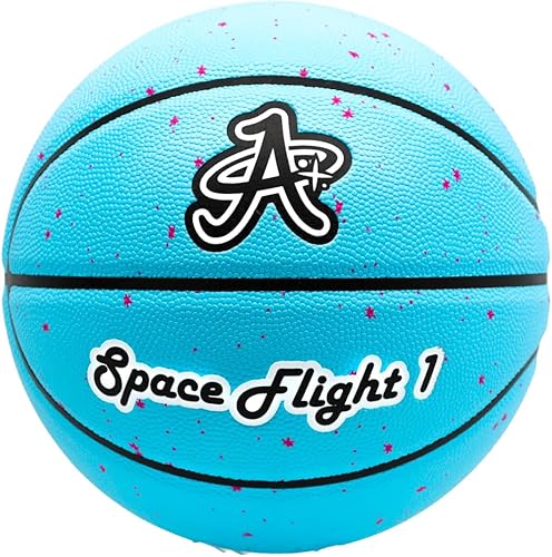 A Plus Collectibles Pelota de juego oficial de baloncesto espacial de 1 pulgada, cancha de interiorexterior, tamaño completo para niños y adultos,