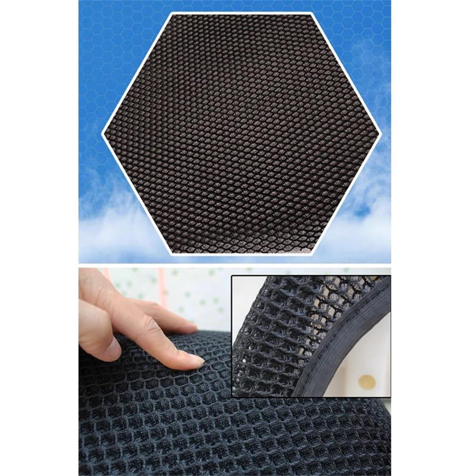 Generico Per Suzuki Per SKYWAVE 250 400 650 Copertura Per Sella Moto Rete Traspirante Per Sole E Calore Ispessita(Color650)