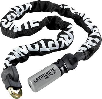 Kryptonite Kryptolok 912 Bike Chain Lock, 4 Feet Long 9mm Steel Chain Heavy Duty Anti-Theft Sold Secure Gold Bicycle Chain Lock with Keys for Bike, Motorcycle, Scooter, Bicycle, Door, Gate, Fence