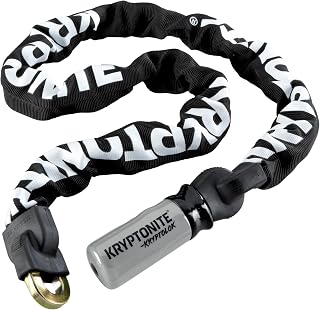Kryptonite Kryptolok 912 Bike Chain Lock, 4 Feet Long 9mm Steel Chain Heavy Duty Anti-Theft Sold Secure Gold Bicycle Chain Lock with Keys for Bike, Motorcycle, Scooter, Bicycle, Door, Gate, Fence