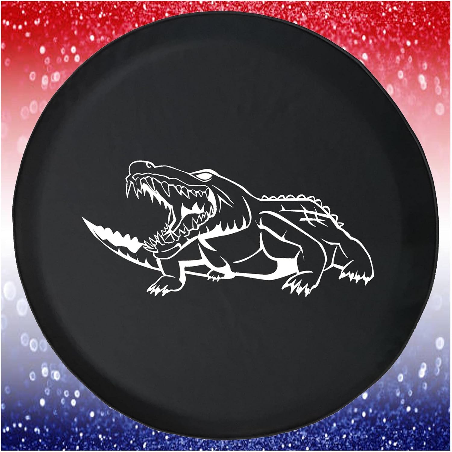 Spare Tire Cover Alligator Crocodile Black Accessories for Trailers Trucks SUVs RV Campers 35 Inch