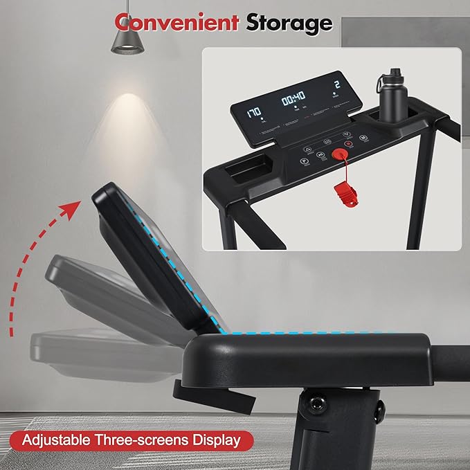 Caminadora ZeHuoGe Plegable 3.0HP, Inclinación 8%, 265 lb miniatura 6