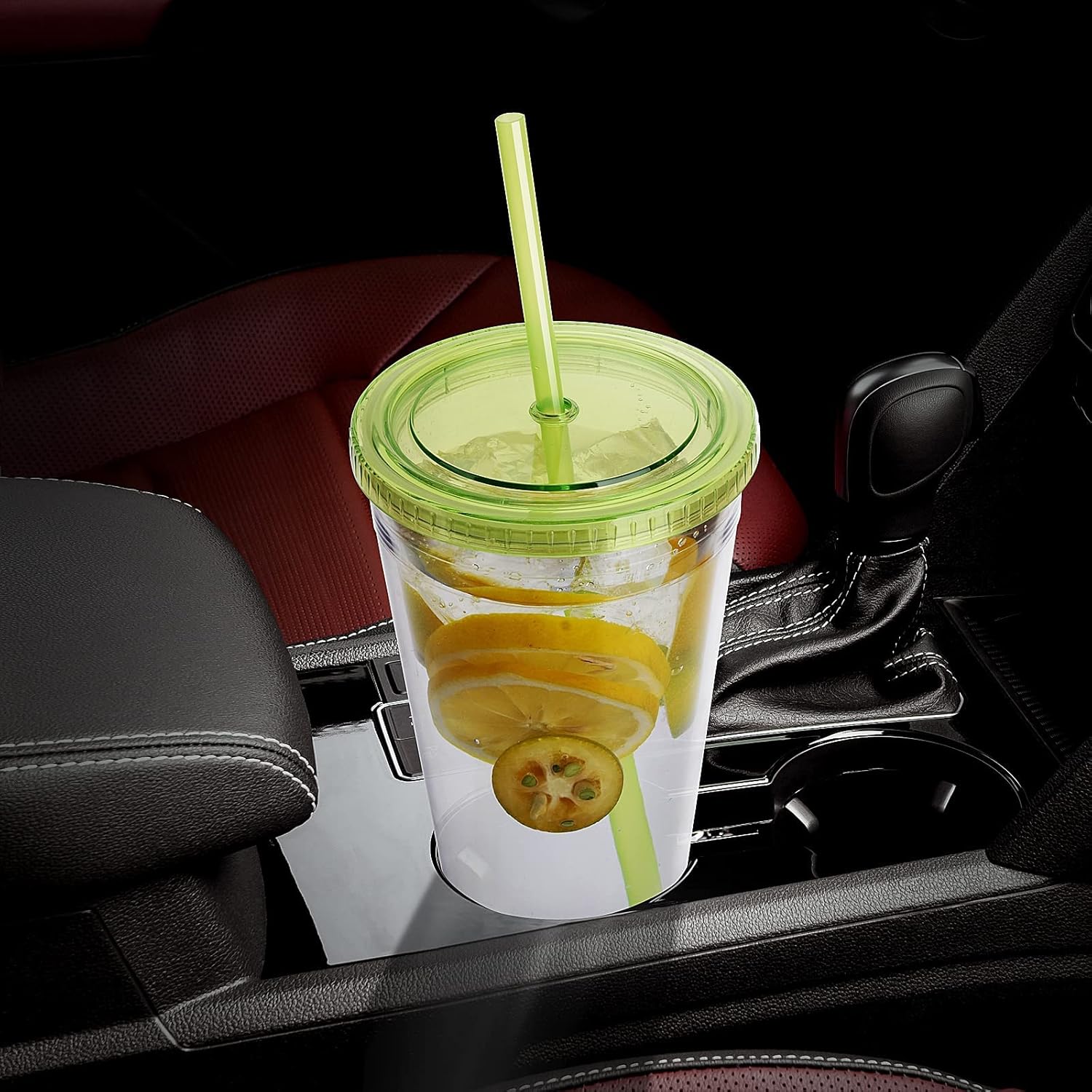 32oz Acrylic Tumblers with Lid and Straws,Double Walled Clear Plastic Straw Cup,Reusable Insulated Cups Perfect for Parties,Birthdays,Weddings -2 Pack - Image 3