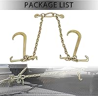 Vista 6 de labwork Brida de cadena en V para camión G70 5/16 3/8 2 pies 3 pies de largo con 15 14 8 ganchos