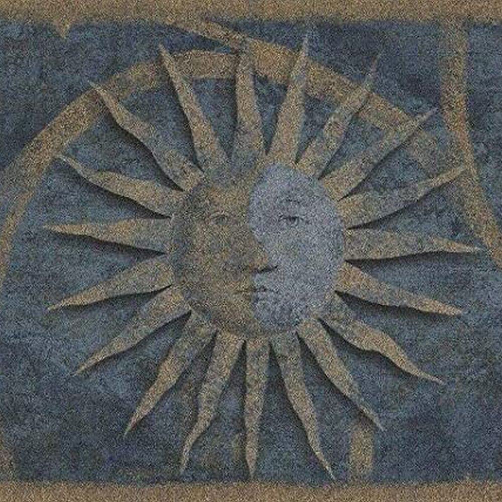ZA30138 - Bordo per carta da parati vintage con facce su Sun Damasco, 15 x 15 3/4"