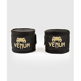 Venum Kontact Boxing Hand Wraps - Black/Gold, 98 in