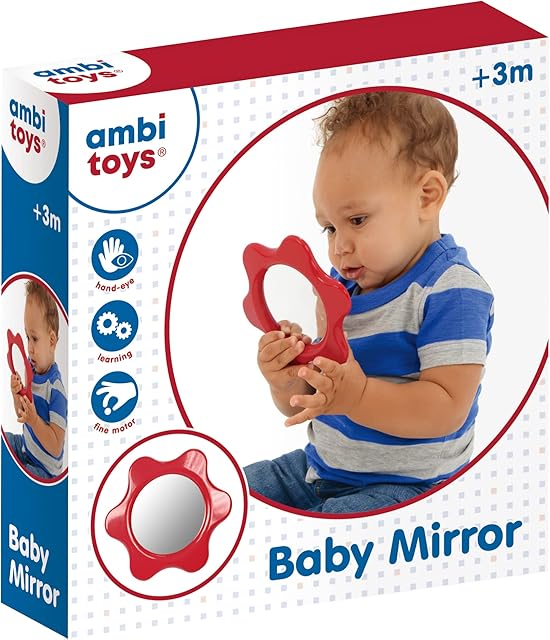 Ambi Toys, Baby Mirror, Toy Mirror for Babies, Ages 3 Months Plus