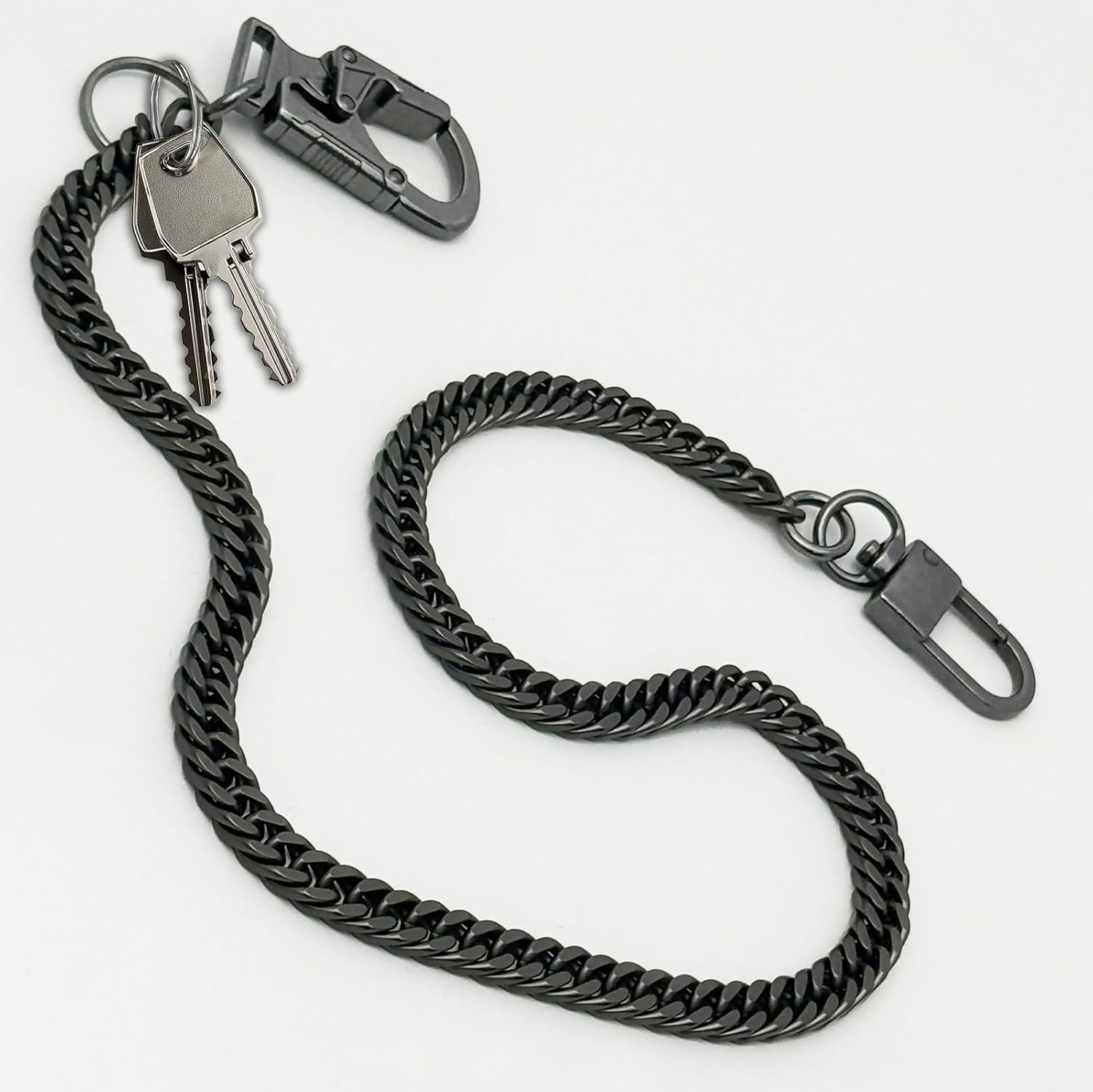 Ahiller Wallet Chain for Pants,Fancy Stainless Steel Key Chains with Double Locking Mechanism Carabiner Clip for Men Women - Image 5