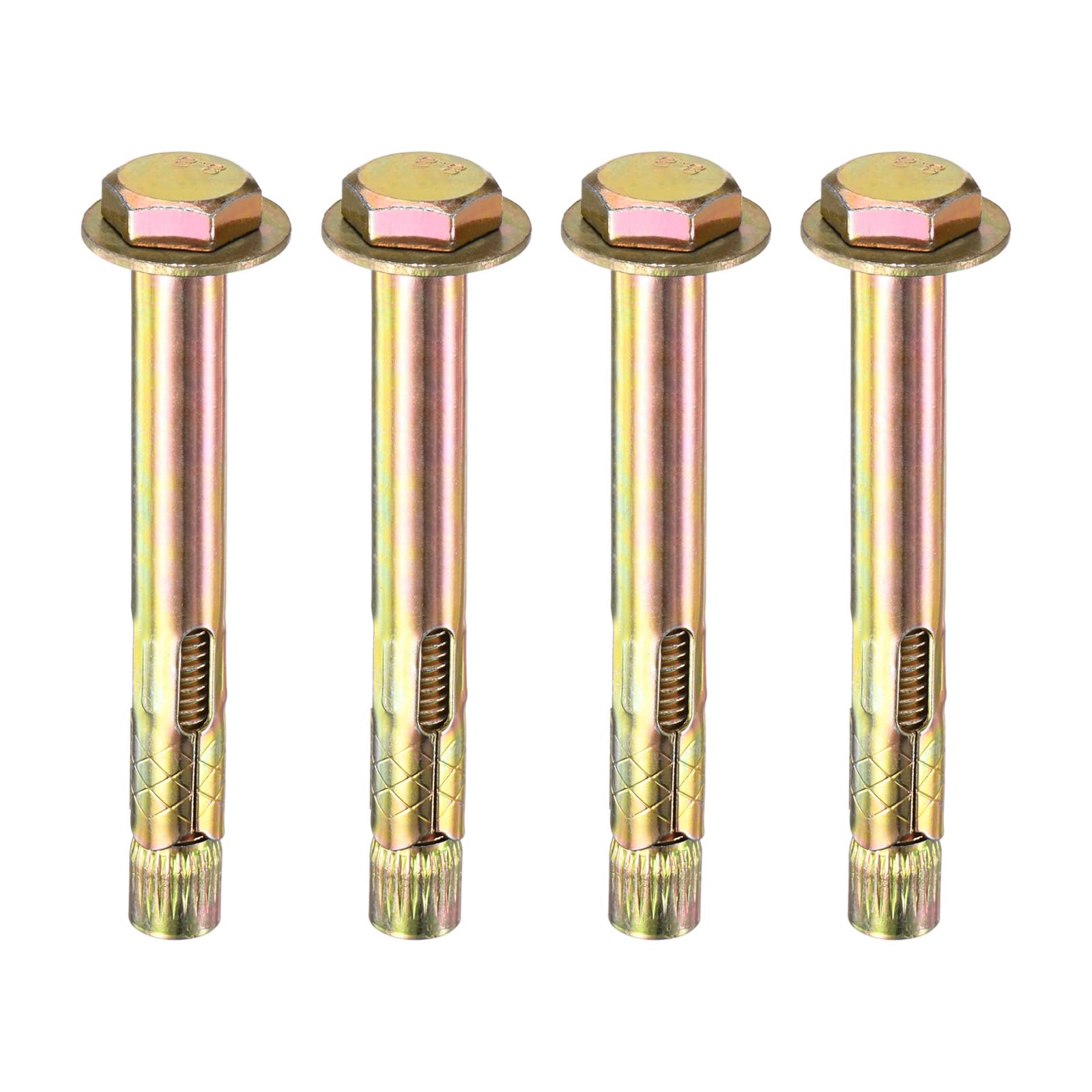 M METERXITY 4-Pack Hex Expansion Bolt M10x100mm Galvanized Steel, Colored