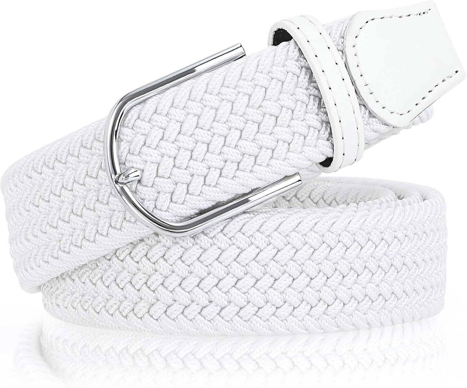 XZQTIVE Braided Belt Stretch Belt for Men and Women Multicolored Woven Golf Belt Elastic Jean Belts - Image 2