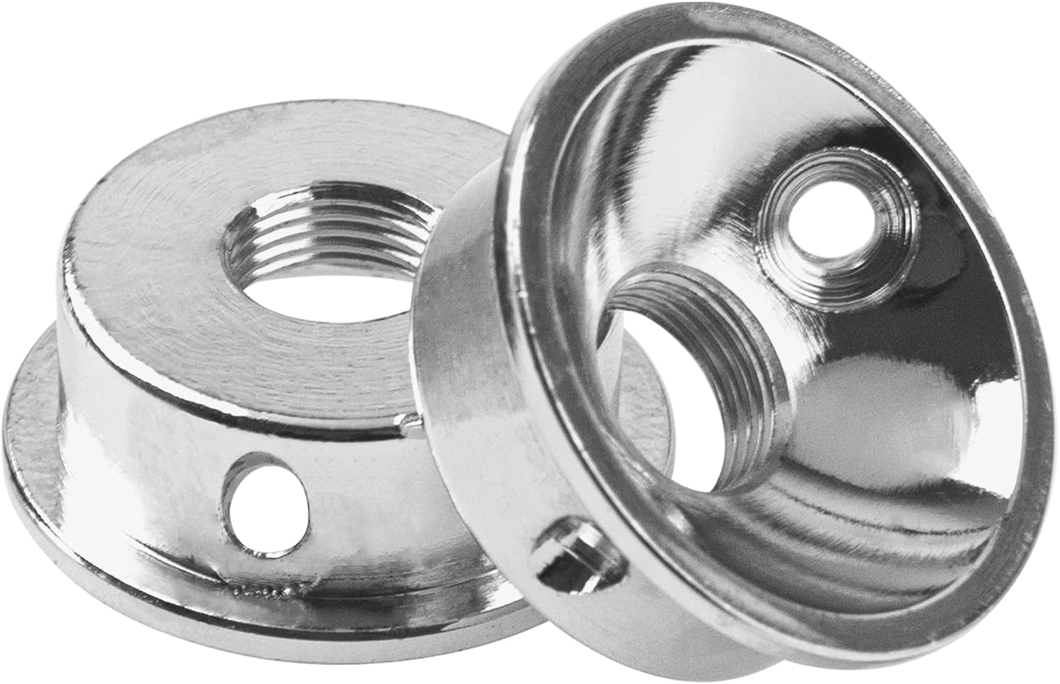 2Pcs Yootones Electric Guitar Jack 6.35mm Electrosocket Jack Plate Compatible with Tele Telecaster (Silver)