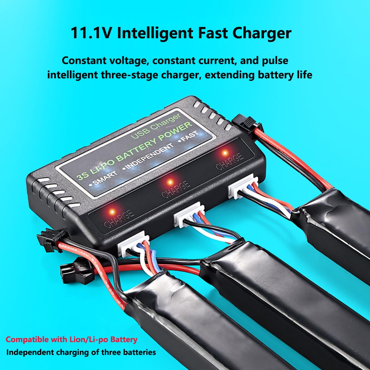 Amazon.com: Pinsinholy 3 in 1 3S 11.1V USB LiPo Battery