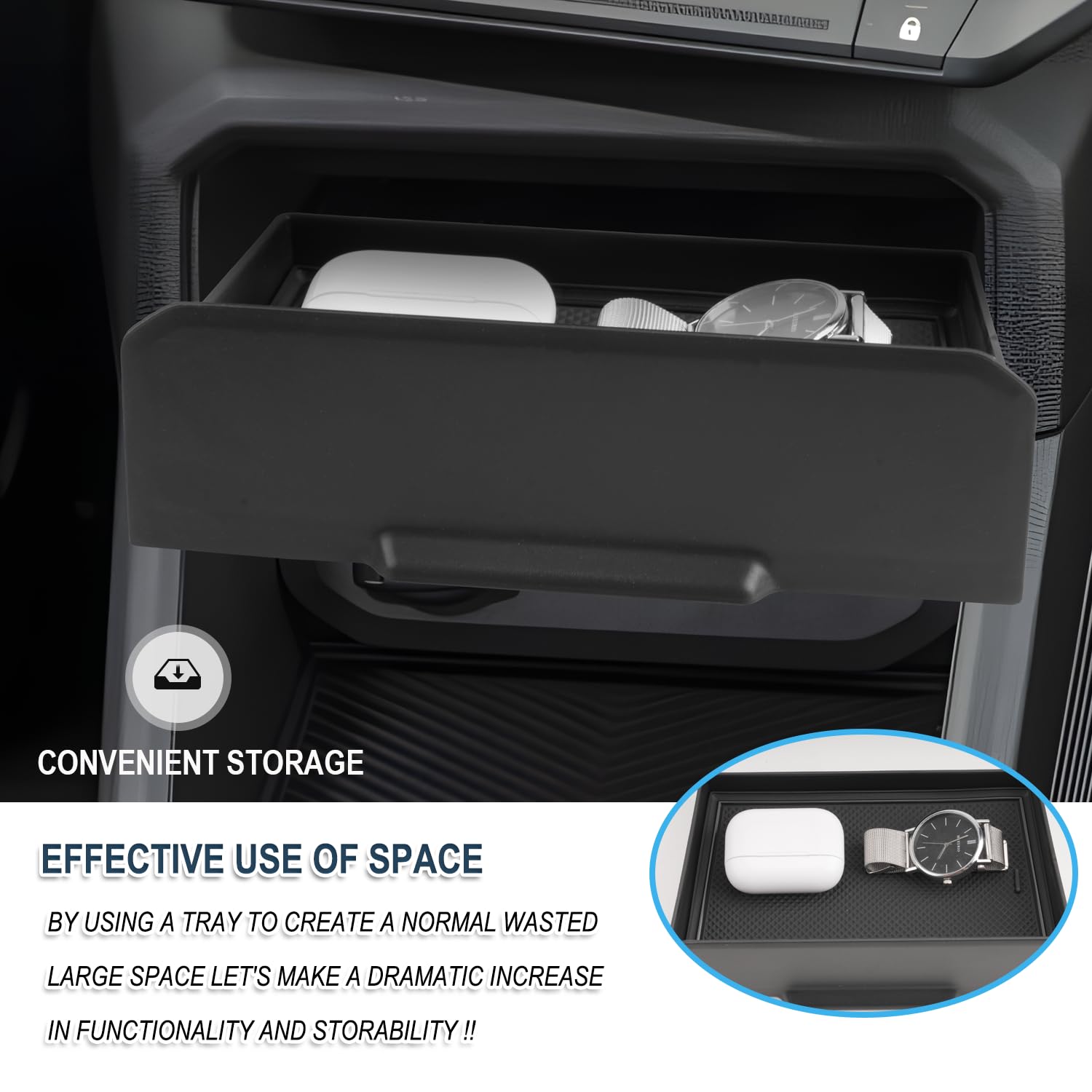 Organisateur Console Centrale Pour Dacia Duster 3 (2024-2026) - Tiroir De Rangement Caché - Compatible Tous Modèles - Installation Facile