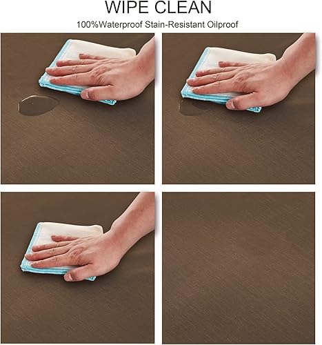 Miniatura 4 de NLMUVW Mantel de plástico transparente 100% impermeable, a prueba de aceite, a prueba de derrames, mantel de cloruro de polivinilo, para cocina,