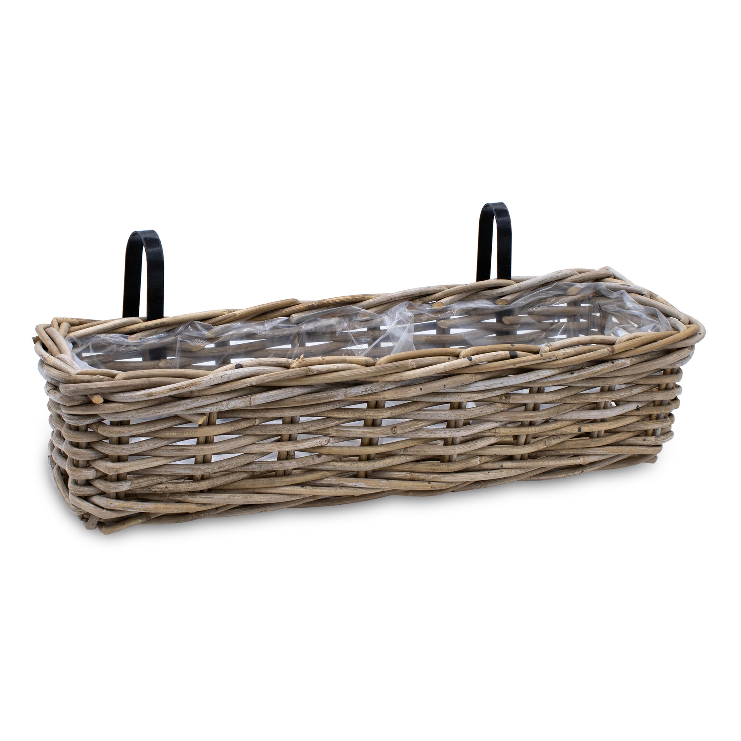 Spetebo Rattan Balkonkasten Natur - 60 x 20 cm - Weide Pflanzkorb mit  Halterung - Balkon Garten Blumenkasten Pflanztopf Blumenkorb zum Einhngen  an Gelnder : Amazon.de: Garten