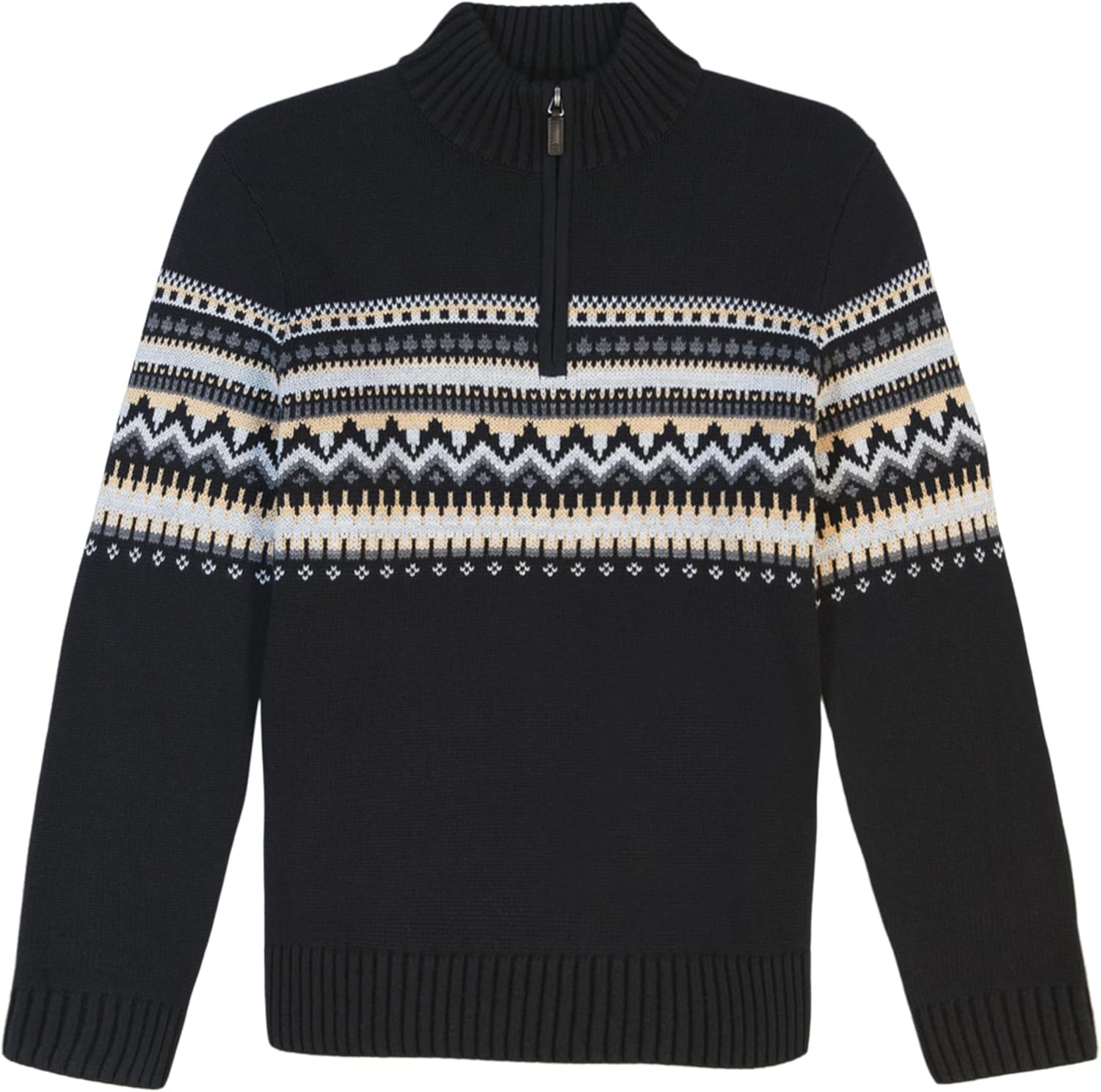 IZOD Men's Big & Tall Quarter Zip Textured Sweater - Image 4