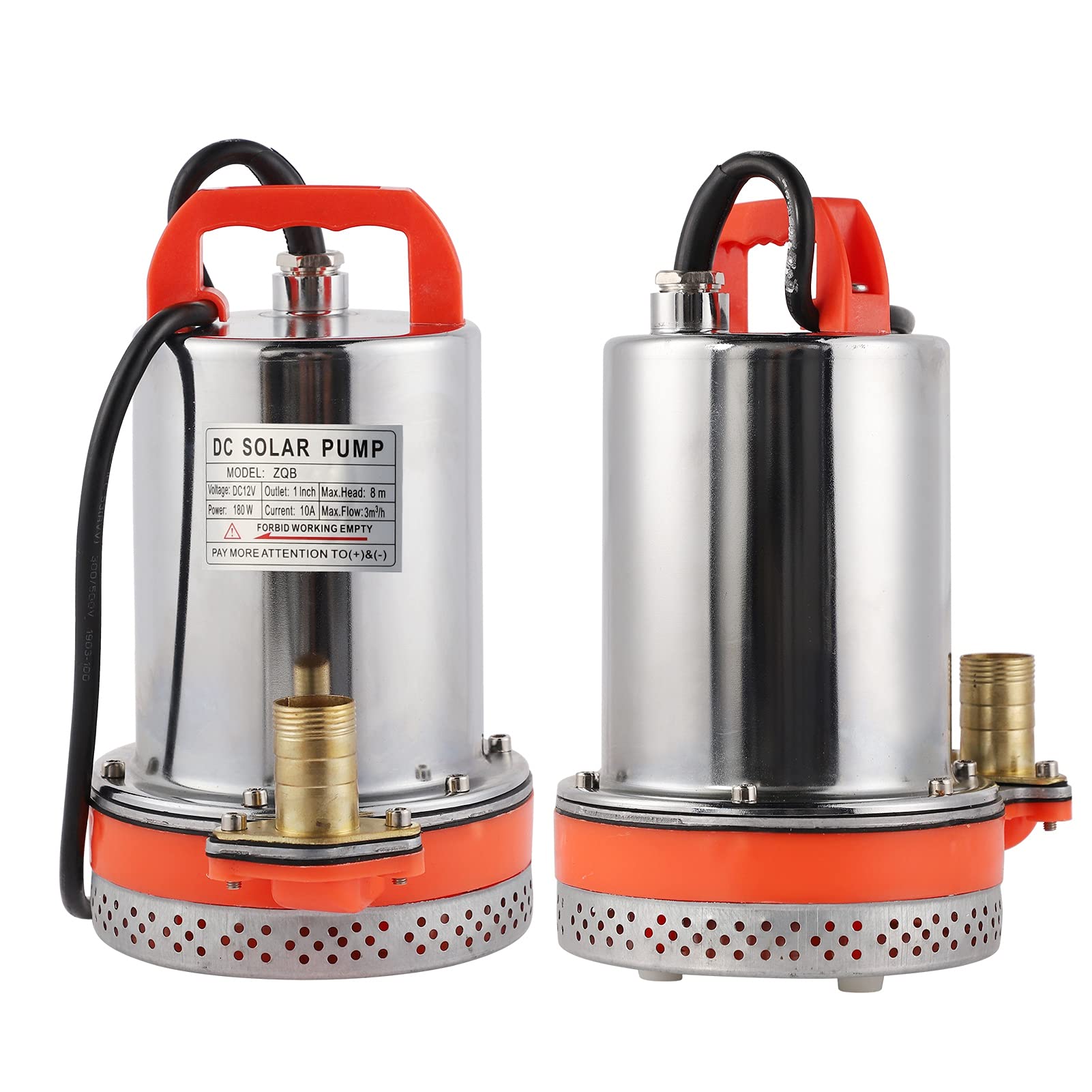 Luqeeg Pompa di Raccolta Termoplastica Solare a Batteria Piccola, Pompa di Servizio Portatile, Ideale per Piscina, Laghetto da Giardino (12V)