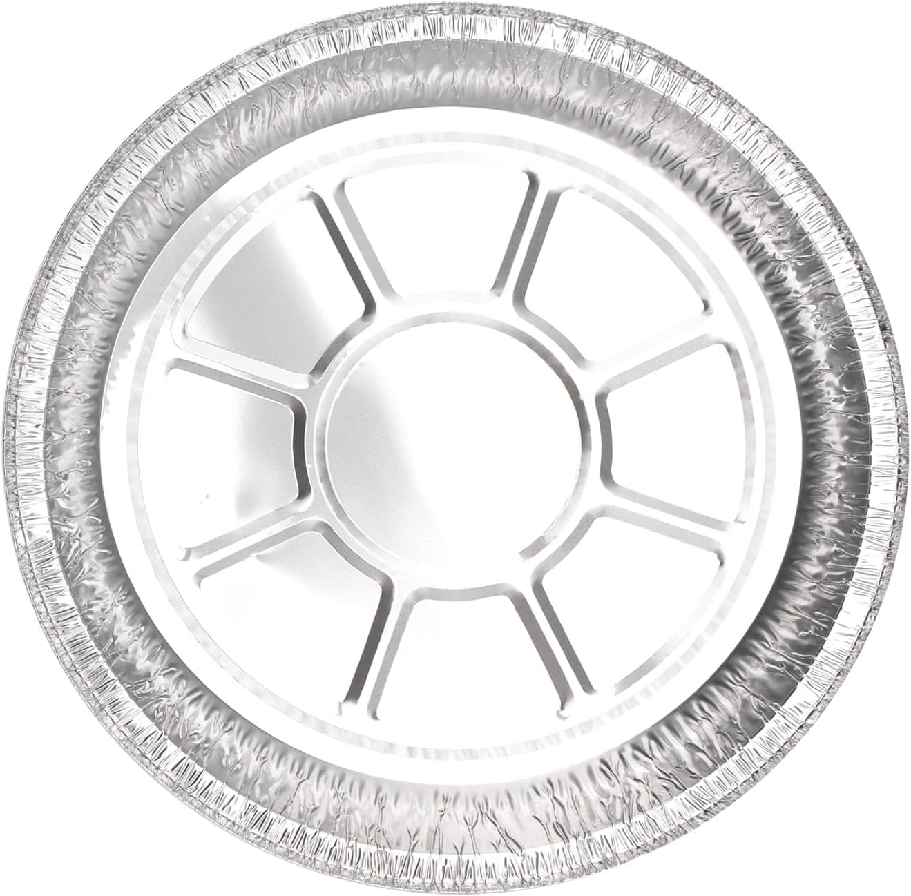 Lot de 50 barquettes rondes en aluminium de 23 cm - Pour griller, rôtir, cuisiner