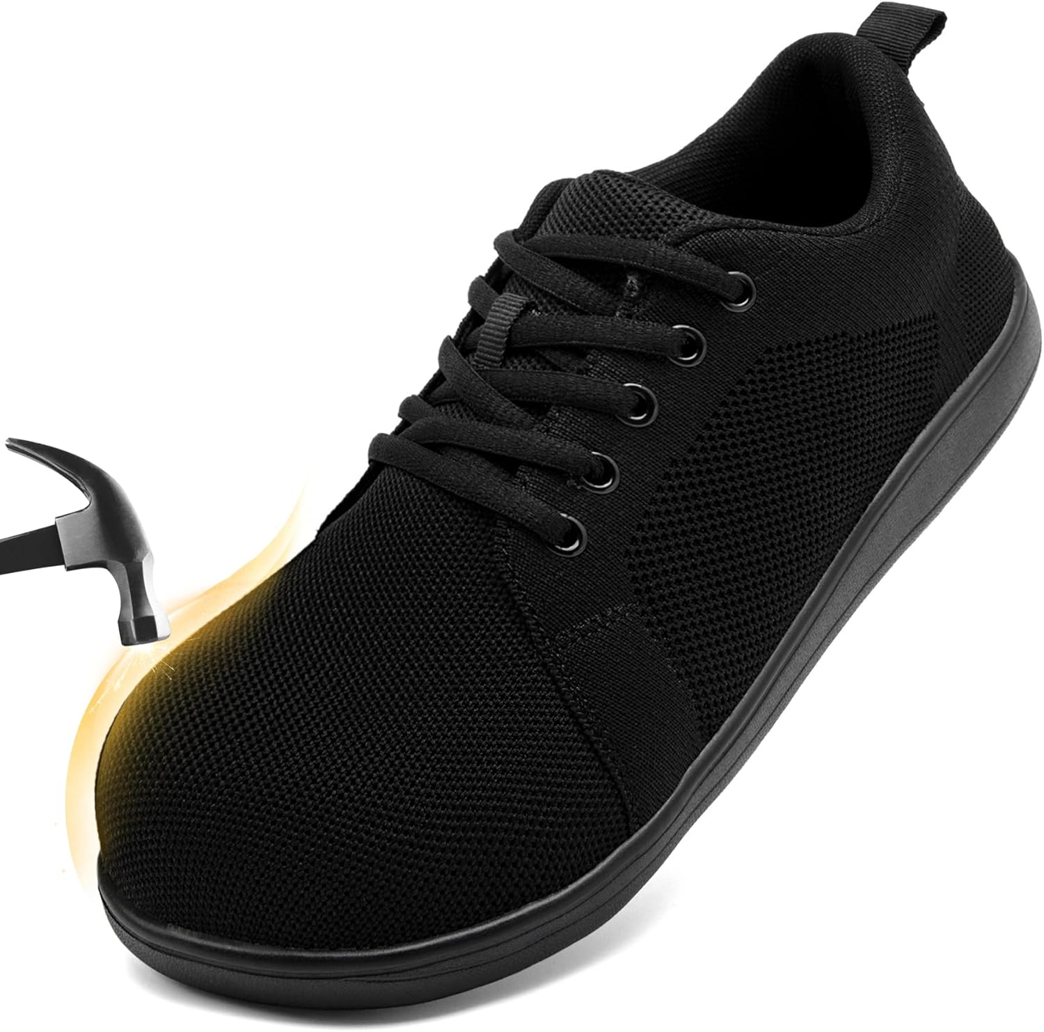Steel Toe Shoes for Men Non Slip Work Sneakers Composite Toe Safety Tennis Industrial Construction Comfortable Shoes Wide Toe Box Walking