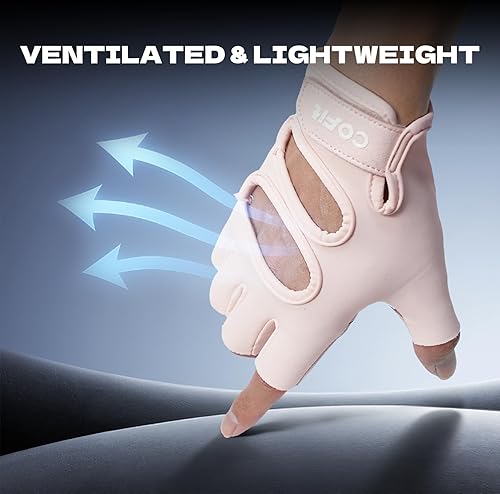 Miniatura 4 de COFIT Guantes de entrenamiento transpirables, guantes antideslizantes para levantamiento de pesas para hombres y mujeres, agarre superior y