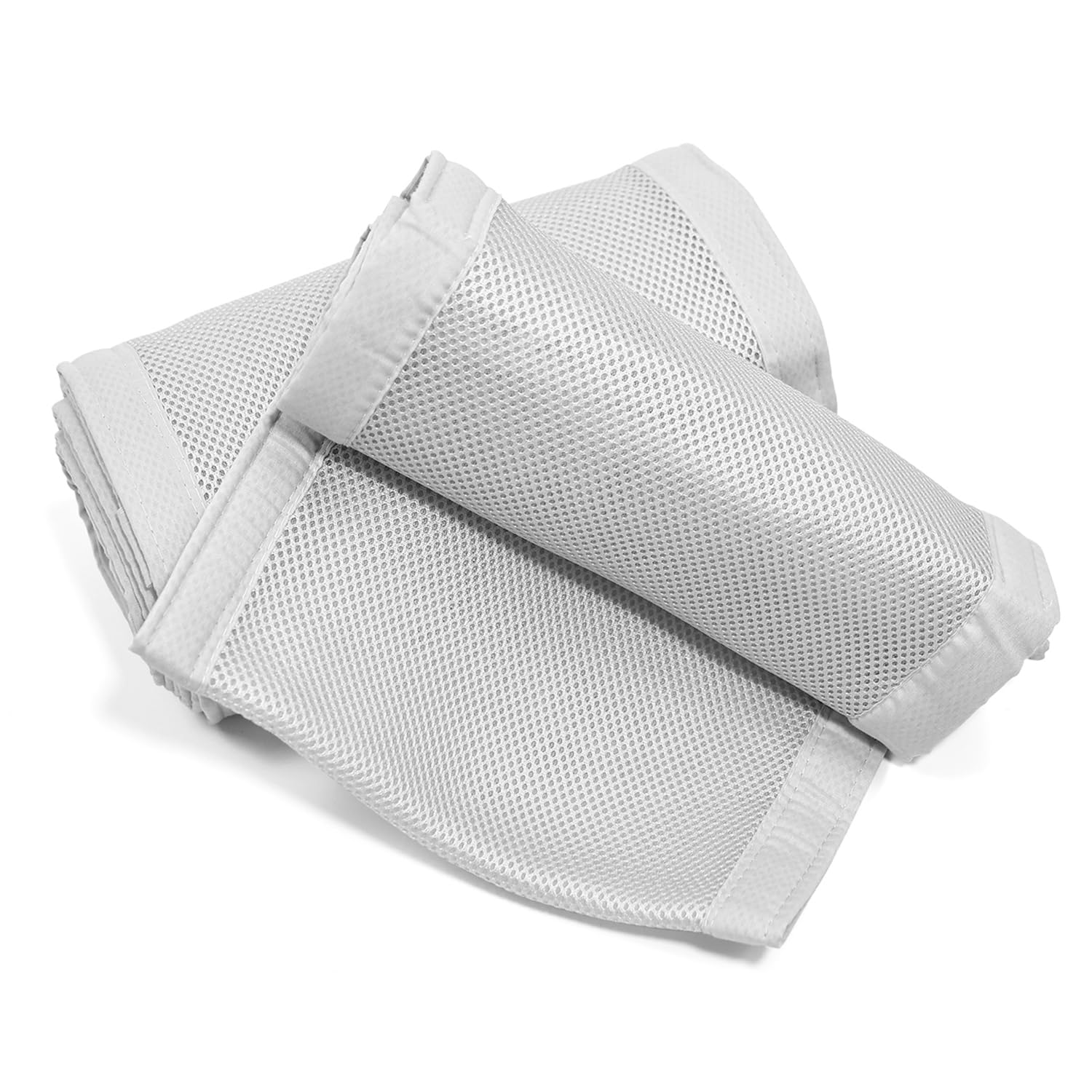 WYSWYG® Tour de lit pour bébé - 70 x 140 cm - En maille respirante de qualité supérieure - Protection contre les pincement - Gris