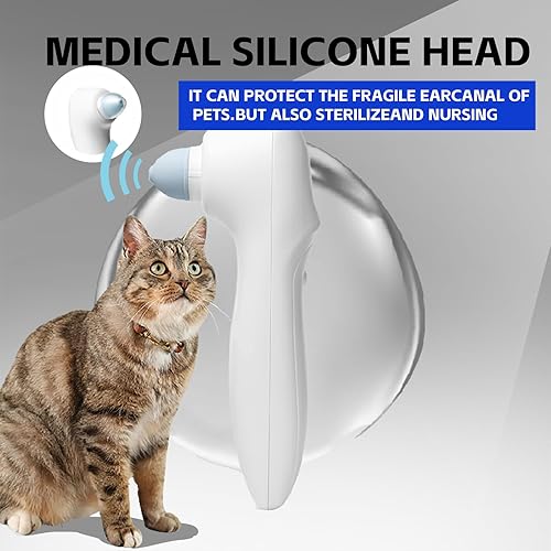 Vista 2 de Suave secador de oídos para mascotas, kit de aseo para gatos y perros, alivio calmante para perros y gatos, comodidad de oídos en casa con seguridad