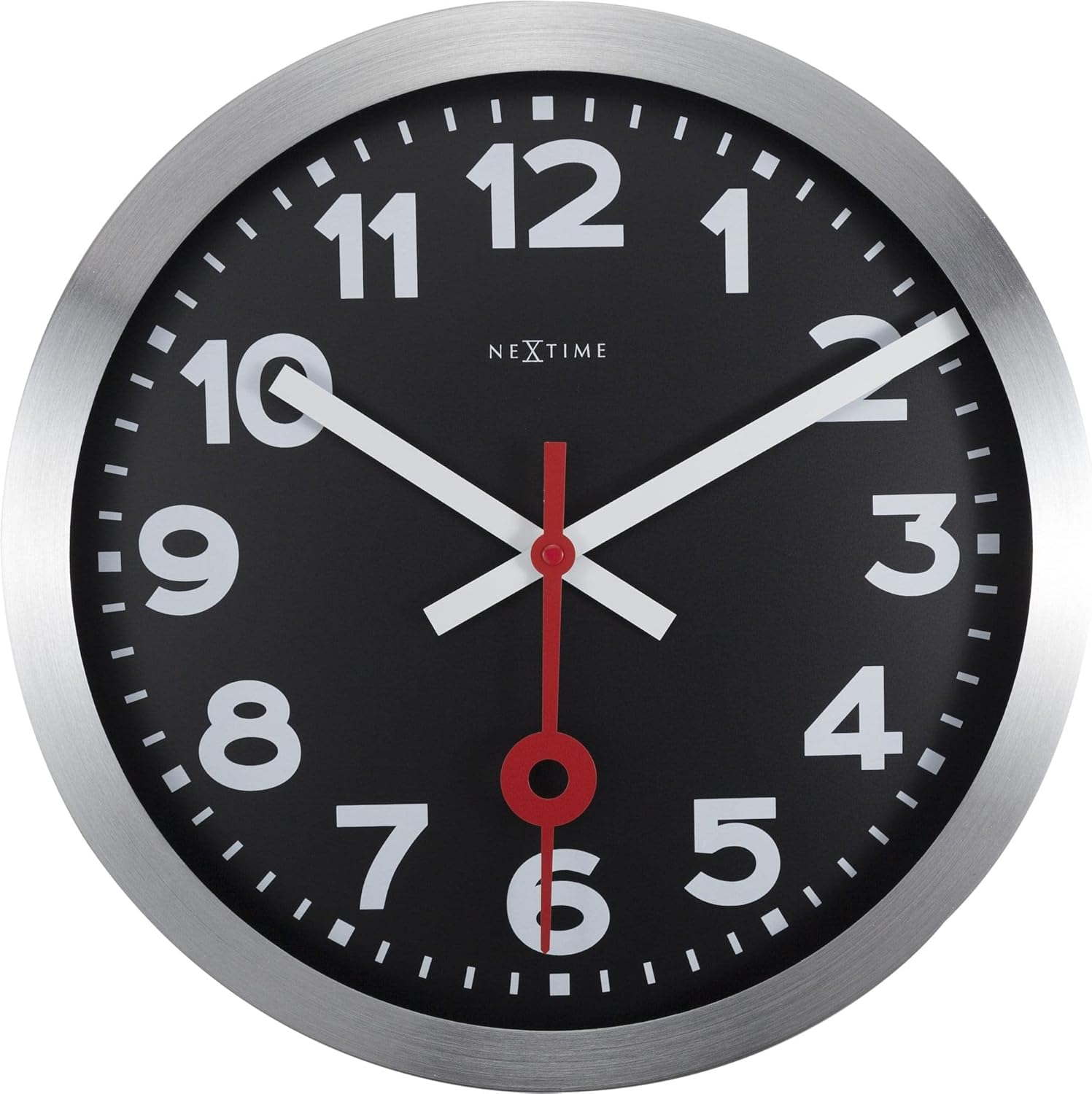 NEXTIME Station Clock, 19cm, Black