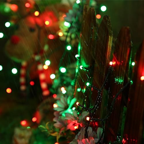 Miniatura 5 de Joomer Guirnalda de luces de Navidad  Tira de luces RGB de 32 pies con 100 luces LED enchufables con control remoto, impermeable, para interiores y