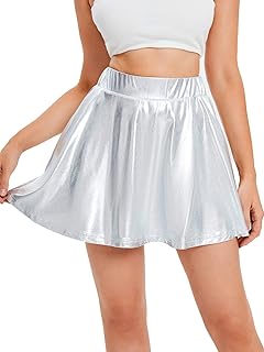 metallic skirts amazon