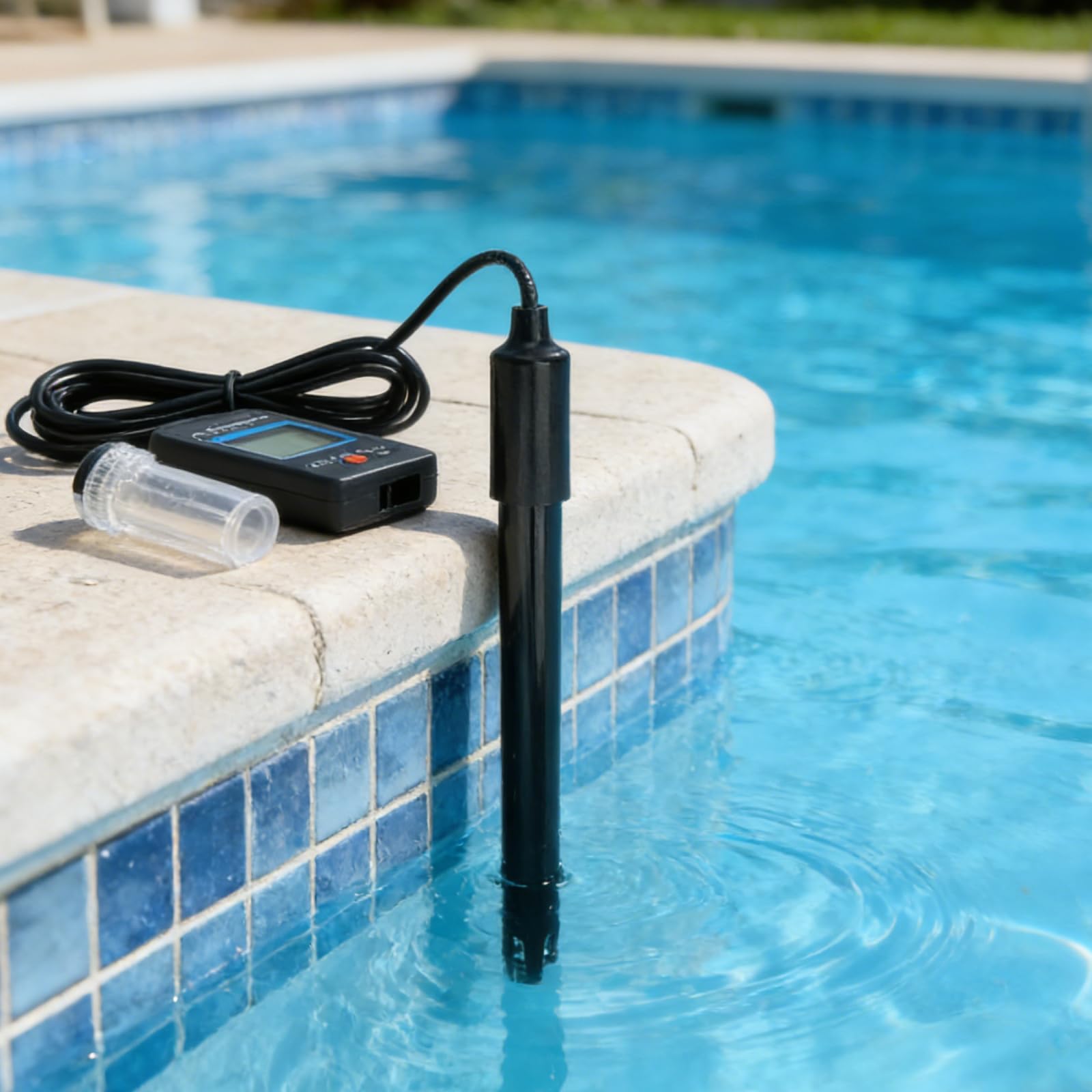 Sonde PH Piscine, 0-14 électrode PH Avec Connecteur BNC, Haut Précision Sonde De PH Remplaacble Pour PH Metre, PH Manette Testeurs PH Pour Aquarium, Piscine, Laboratoire, Hydroponie
