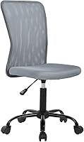 Vista 1 de Silla de escritorio ergonómica de malla para computadora, respaldo moderno ejecutivo, soporte para la espalda media, silla giratoria y basculante
